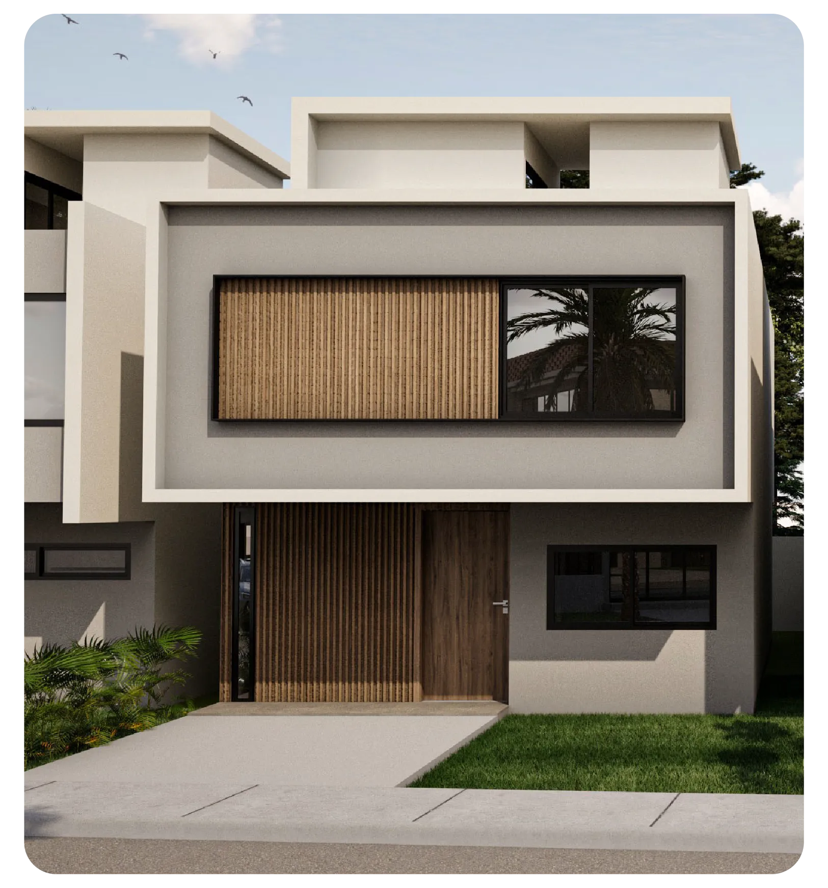 Estilo de fachada modelo Coral